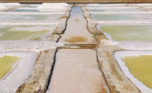 Full frame shot of salt basin