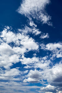 Low angle view of clouds in sky