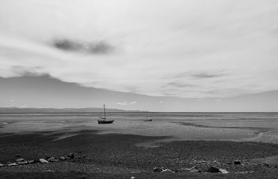 Boat, new zealand, dry, nature, landscape, sky, coast