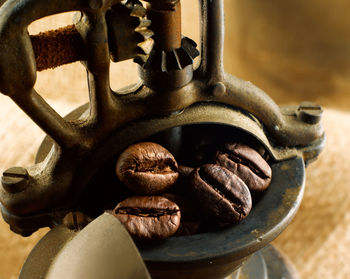 Close-up of rusty machine