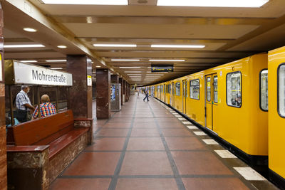 Train at subway station