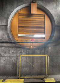 High angle view of subway station platform