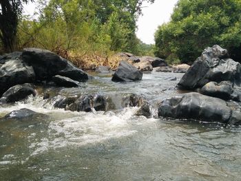 River flowing through rocks