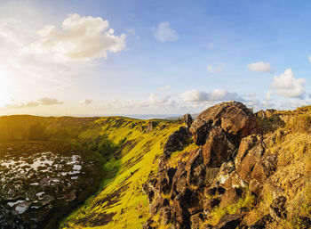 Panoramic view of landscape against sky