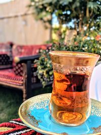 Close-up of drink on table