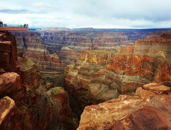 View of rock formations against sky