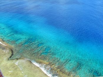 High angle view of sea shore