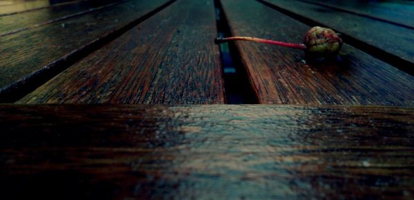 Close-up of wood on table