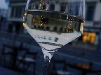 Close-up of wine glass