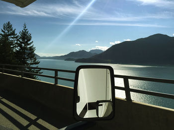 Scenic view of lake against mountains