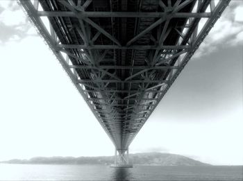 Low angle view of bridge over river