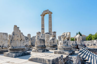 Panoramic view of temple against clear sky