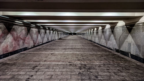 View of empty subway