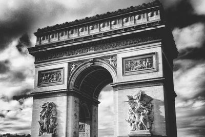 Low angle view of built structure against clear sky