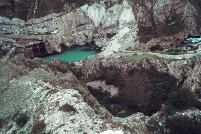 Rock formations by sea