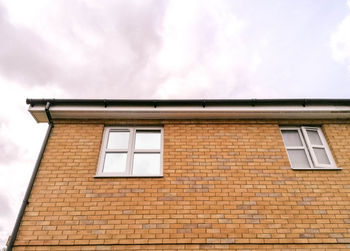 Low angle view of building against sky