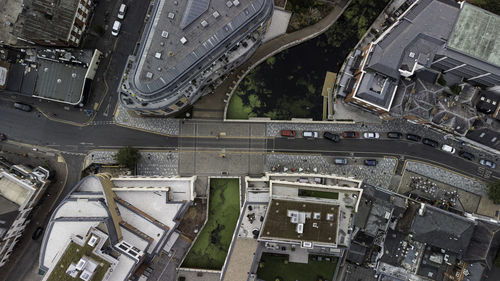 High angle view of cityscape