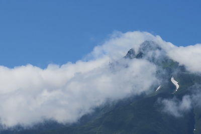 Low angle view of mountains against sky