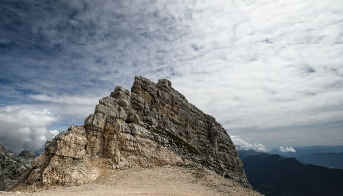 Rock formations against sky