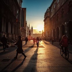 People walking on street