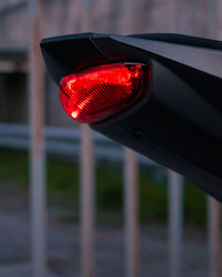 Close-up of red light against blurred background