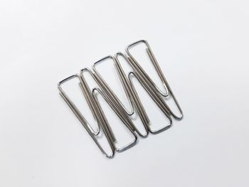 High angle view of piano over white background