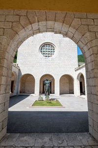 Entrance of historic building