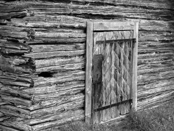 Close-up of wooden door