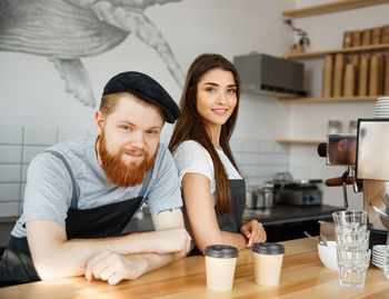 Portrait of a smiling young couple