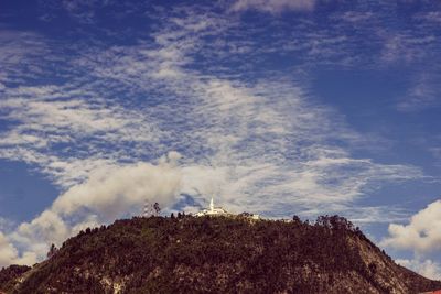 Low angle view of mountain against sky