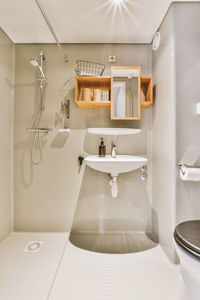 Close-up of sink in bathroom