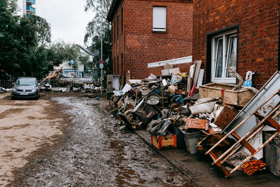 Street by building in city