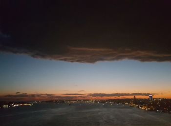 Scenic view of city during sunset