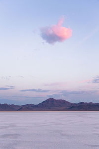Scenic view of landscape against sky during sunset