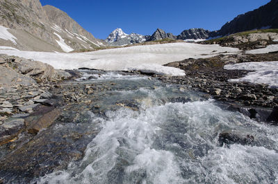 Melting glacier in hohe tauern national park