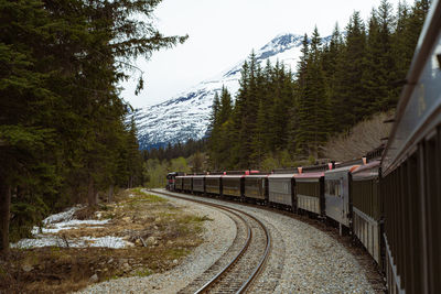 Railroad tracks against sky