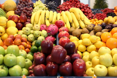 Full frame shot of fruits for sale at market stall