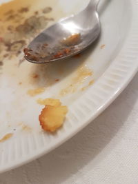 Close-up of bread in plate