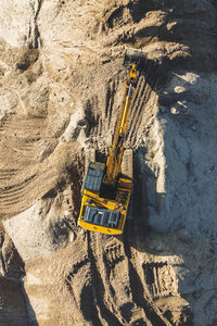 High angle view of construction site