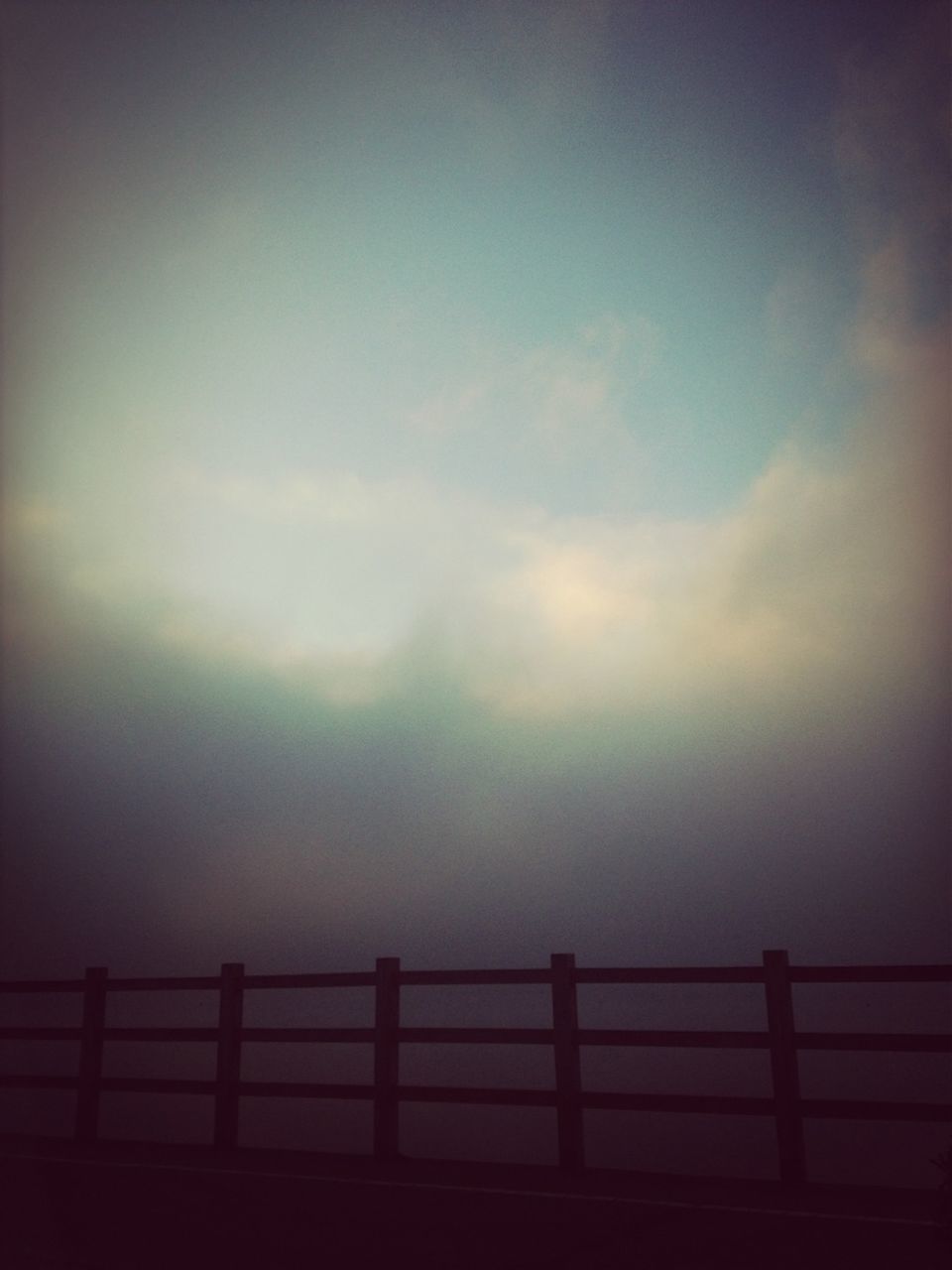 railing, sky, sunset, silhouette, tranquility, tranquil scene, cloud - sky, scenics, bridge - man made structure, nature, beauty in nature, connection, built structure, water, fence, dusk, bridge, sea, outdoors, weather