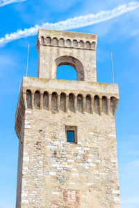 Low angle view of historic building against sky