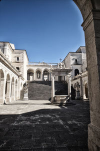 View of old building against clear sky