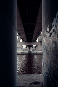 View of bridge over river