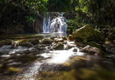 Water flowing from fountain