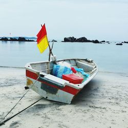 View of boats in sea