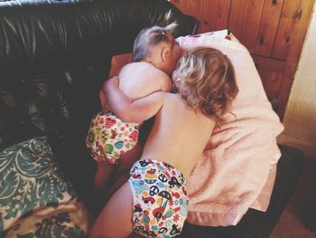 Woman sitting on chair