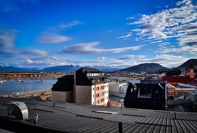 Buildings in city against sky