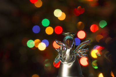 Close-up of illuminated christmas lights