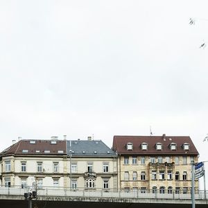 Low angle view of building against clear sky