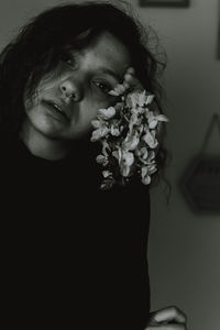 Close-up portrait of a beautiful young woman